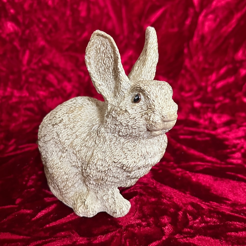Vintage Resin Miniature Bunny Rabbit Figurine